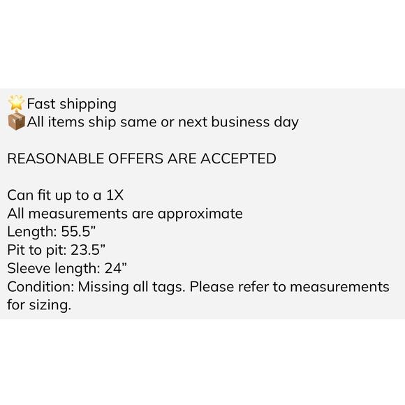 Abaya Jacket One Size Gray Black Embroidered Duster Snap V-Neck Muslim Ethnic - Picture 3 of 7